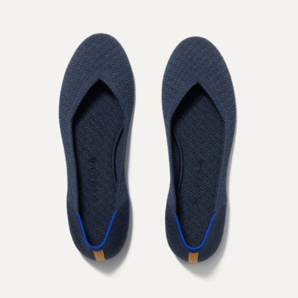 Rothy's The Flat Navy Herringbone 9.5